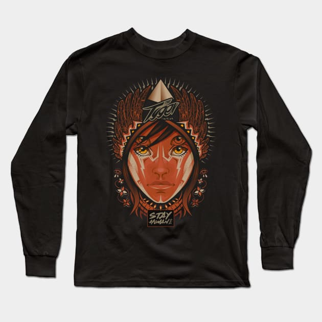 STAY HUMAN(OID) Long Sleeve T-Shirt by thetyger